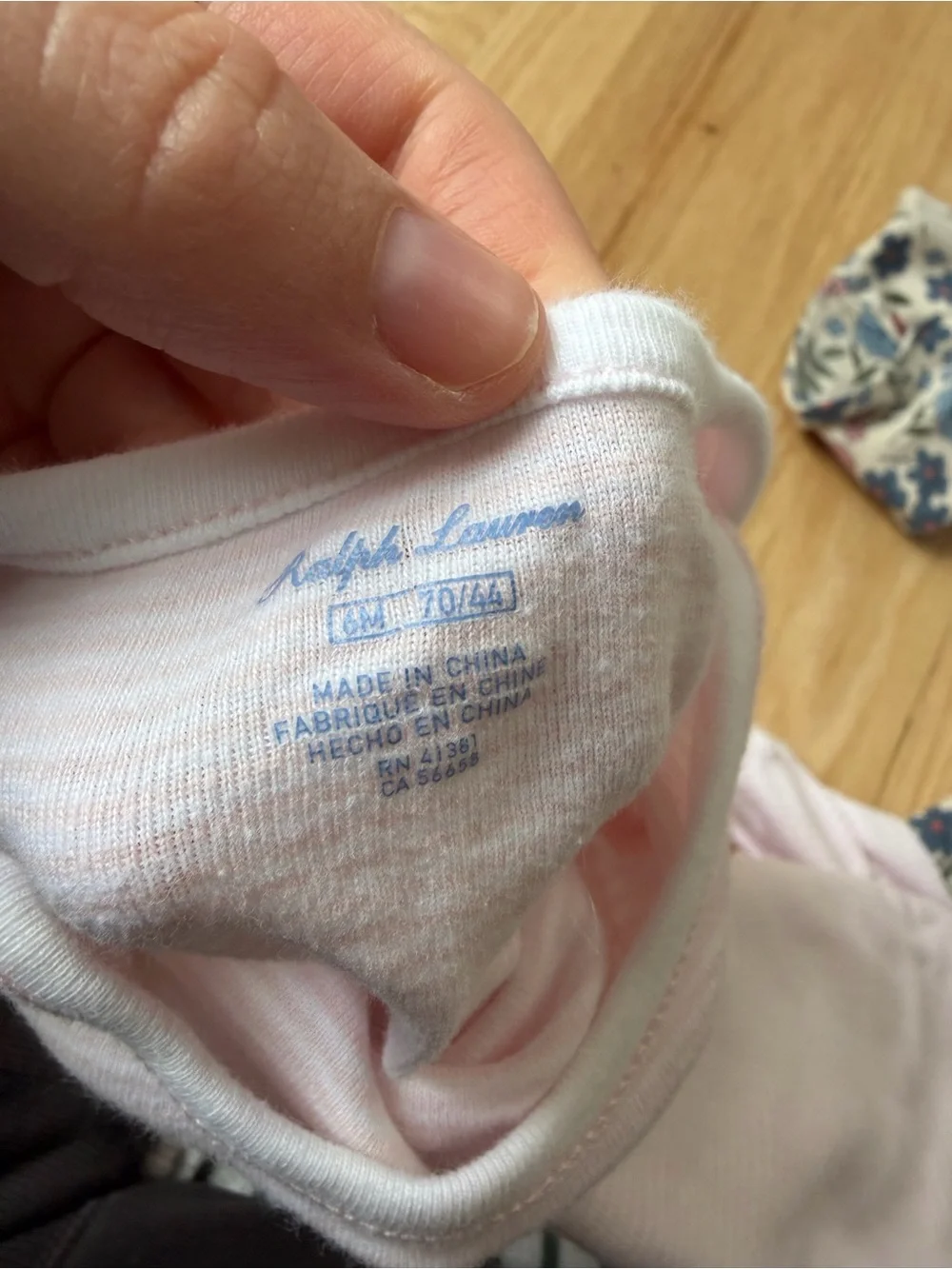 Bundle of 3 carters and Ralph Lauren floral and stripe sleepers size 6m
